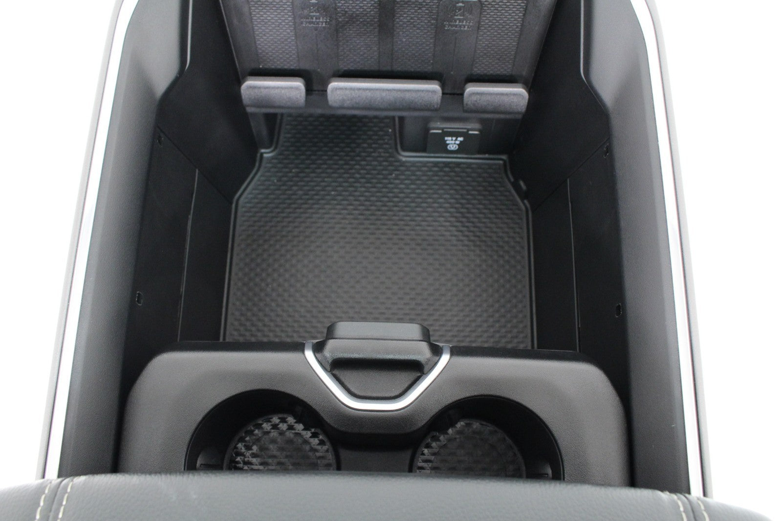 2019 - 2026 DT Ram 1500 Center Console, Black Leather w/ Logo, Wireless Charging