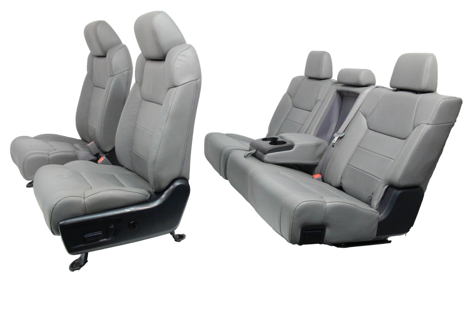 2014 - 2021 Toyota Tundra Seats Set Crewmax, OEM Gray Leather Heated Limited