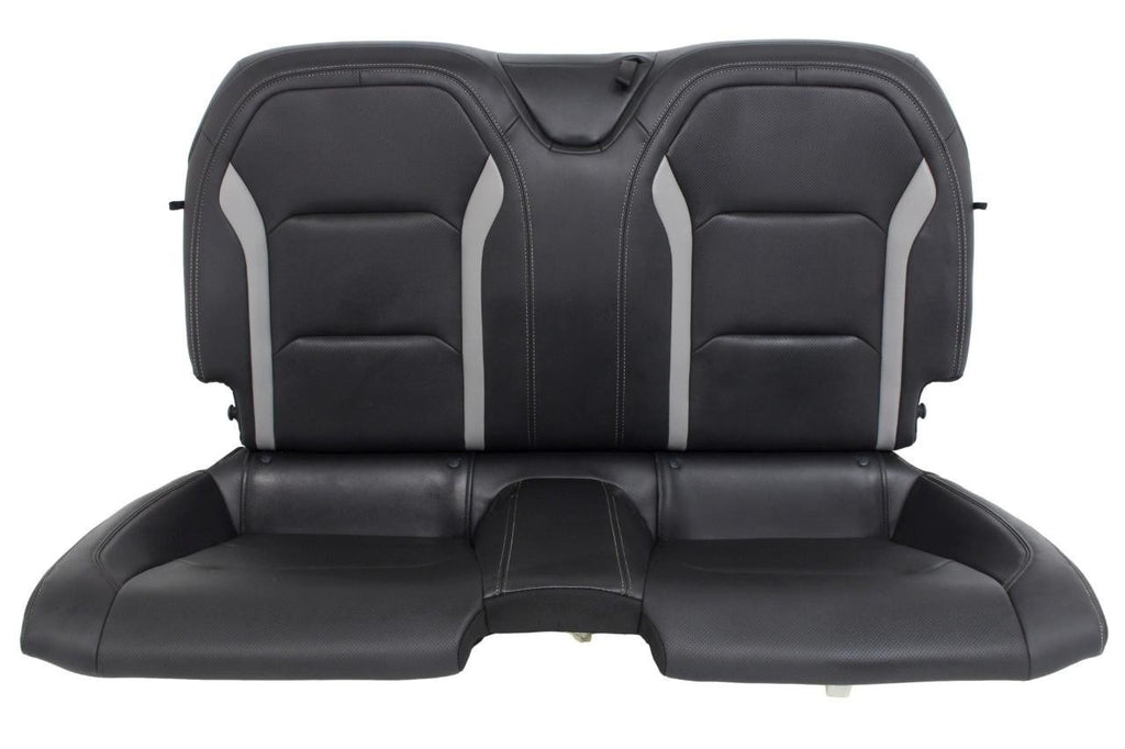 2016 - 2024 Chevy Camaro Rear Seats, Coupe Black Leather w/ Gray Stripe SS LT