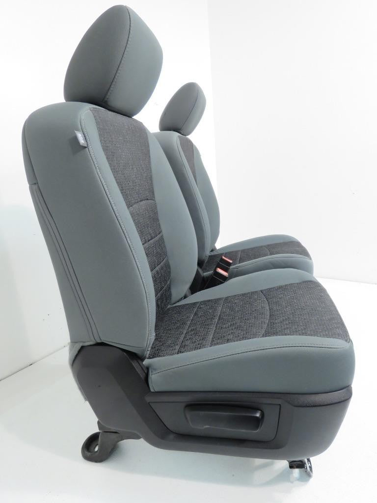 2009 - 2018 Dodge Ram Front Bucket Seats, Diesel Gray Cloth w/ Power Driver