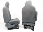 Ford Econoline Front Bucket Seats, Gray Cloth w/ Folding Armrests, Fits 1992+