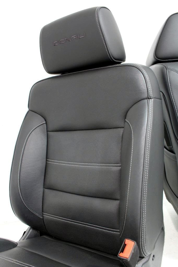 2015-2017 GMC Yukon Denali Front Seats, OEM Black Leather Heated Cooled