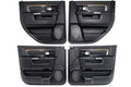 2013-2018 Ram Crew Cab Door Panel Set, Laramie Black Leather & Wood w/ Switches