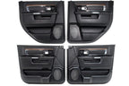 2013-2018 Ram Crew Cab Door Panel Set, Laramie Black Leather & Wood w/ Switches