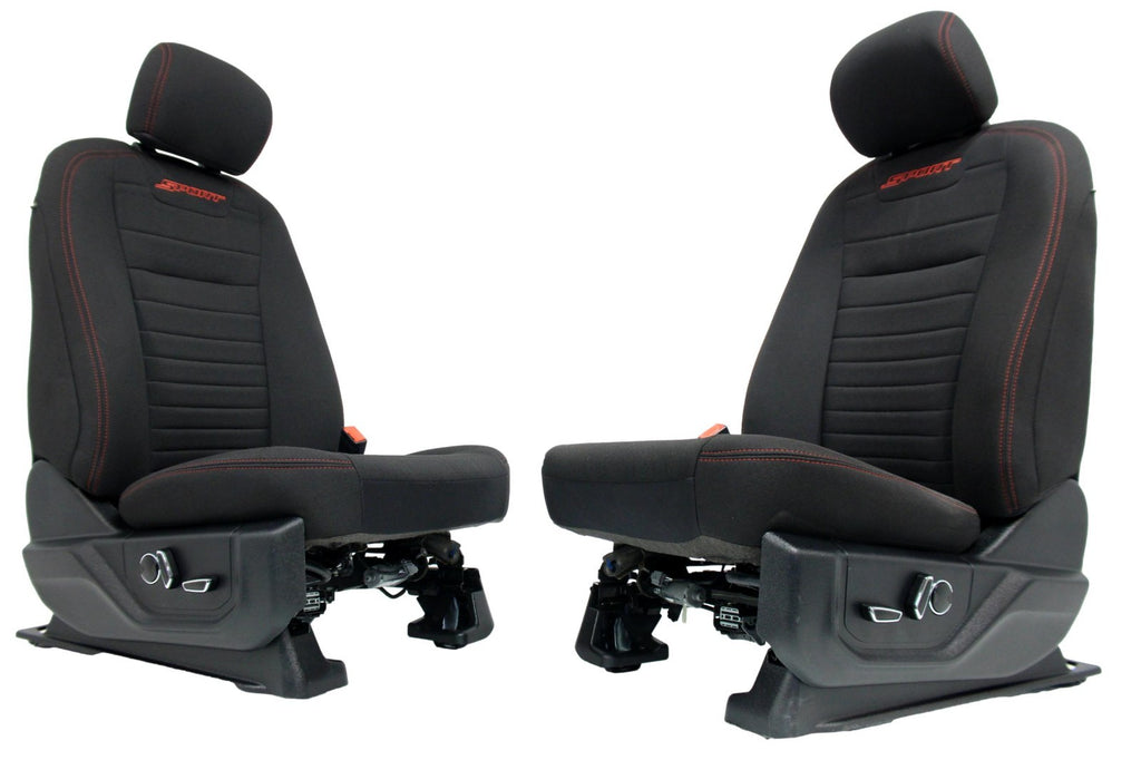 2015 - 2022 Ford F150 & Super Duty Front Seats, XLT Sport Black Cloth Power Heat