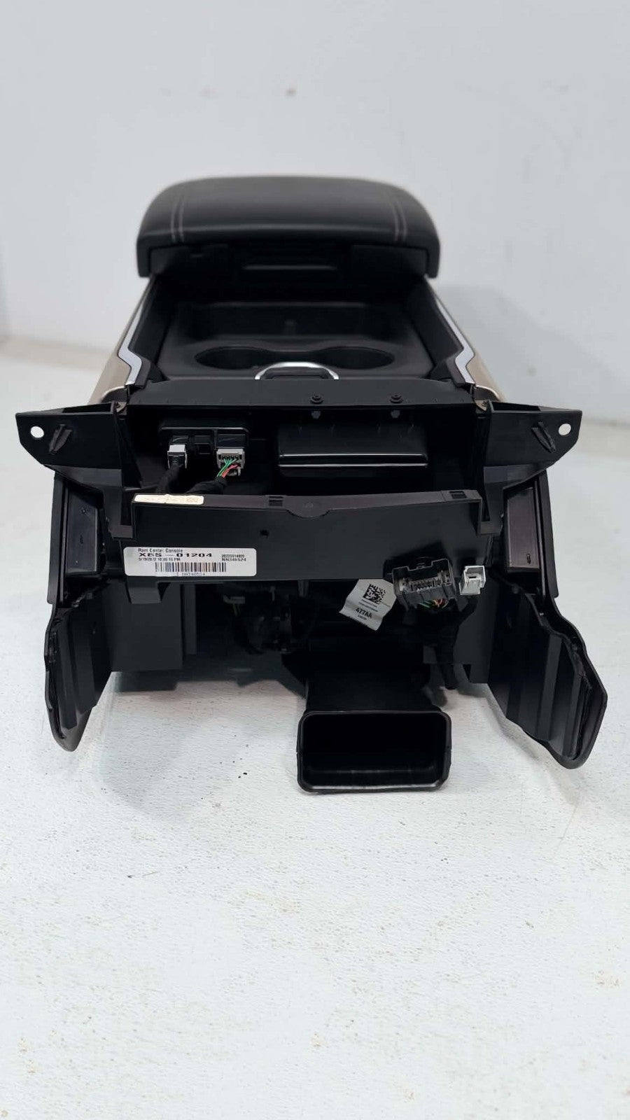 2019 - 2026 DT Ram 1500 Center Console, Black Leather, Light Bronze Trim