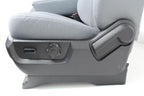 1999 - 2016 Ford Super Duty Front Seats, XLT Steel Gray Cloth Power w/ Jumpseat
