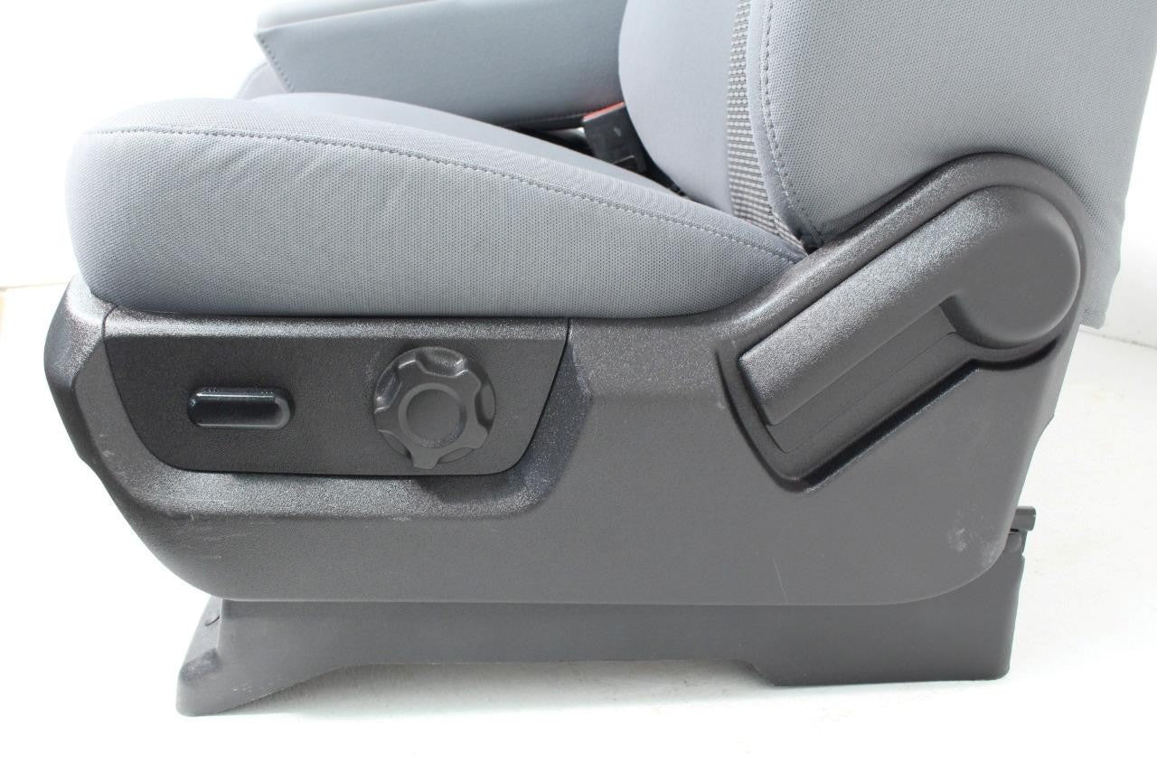 1999 - 2016 Ford Super Duty Front Seats, XLT Steel Gray Cloth Power w/ Jumpseat