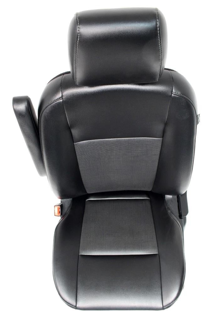 2015 - 12021 Ford Transit 150 250 350 Van Vinyl Front Bucket Seats Black Armrest