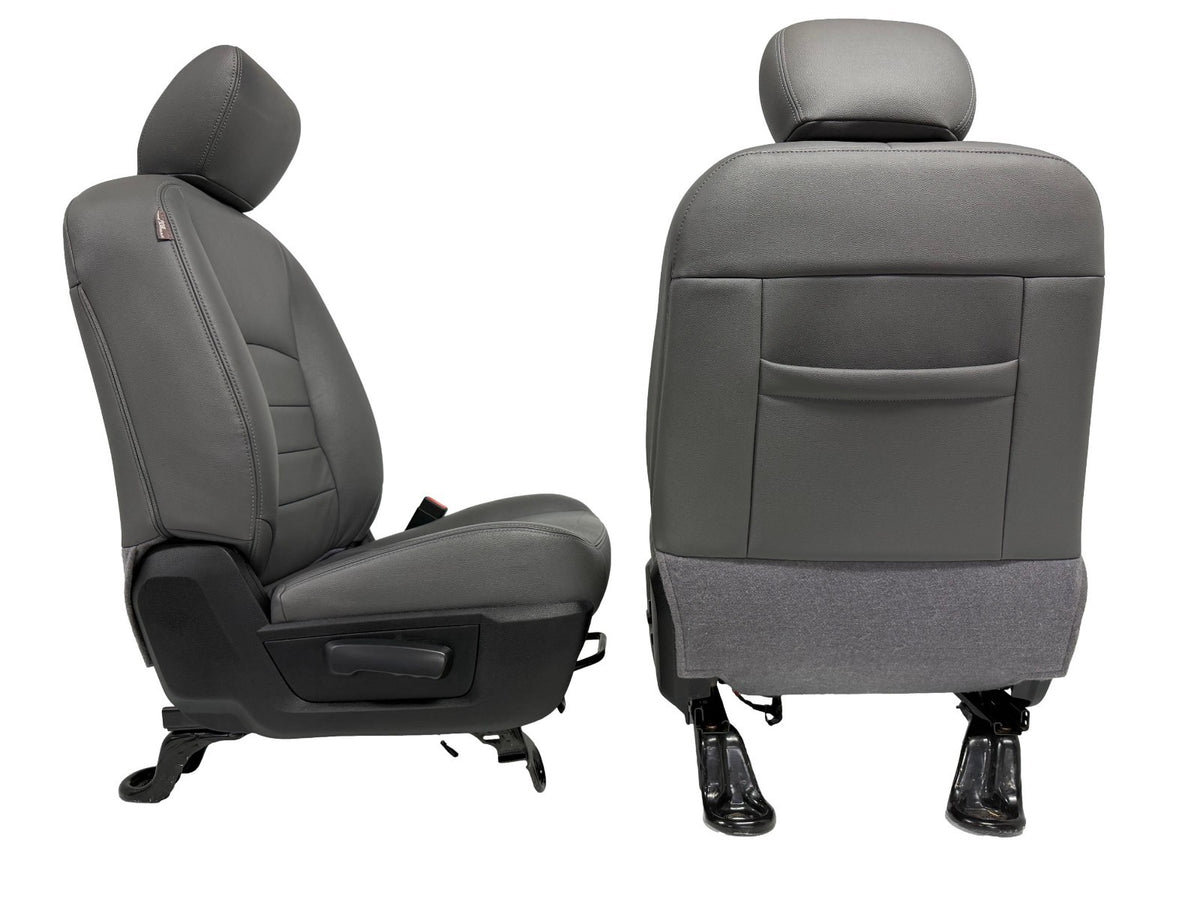 2009 - 2018 Dodge Ram Seats Set Crew Cab, Alea Gray Leather w/ OEM Power Driver