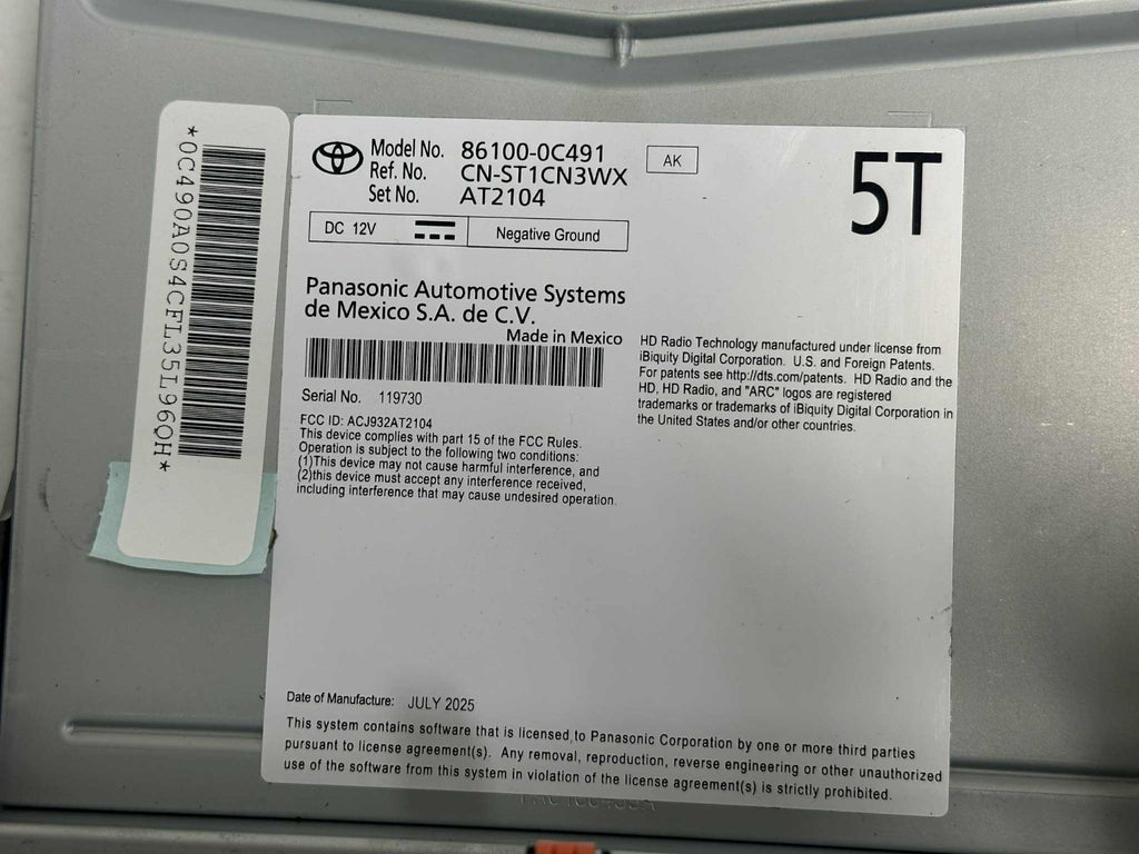 2022 - 2026 Toyota Sequoia Tundra TRD OEM 14" JBL Head Unit Radio GPS Nav Screen