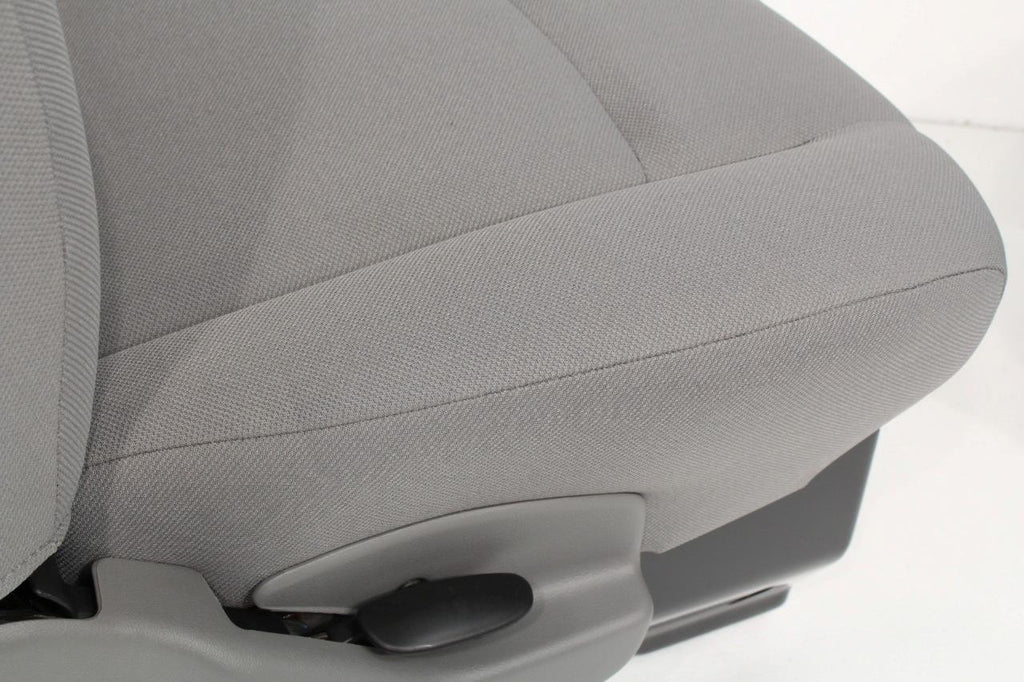 Ford Econoline Front Bucket Seats, Gray Cloth w/ Folding Armrests, Fits 1997+