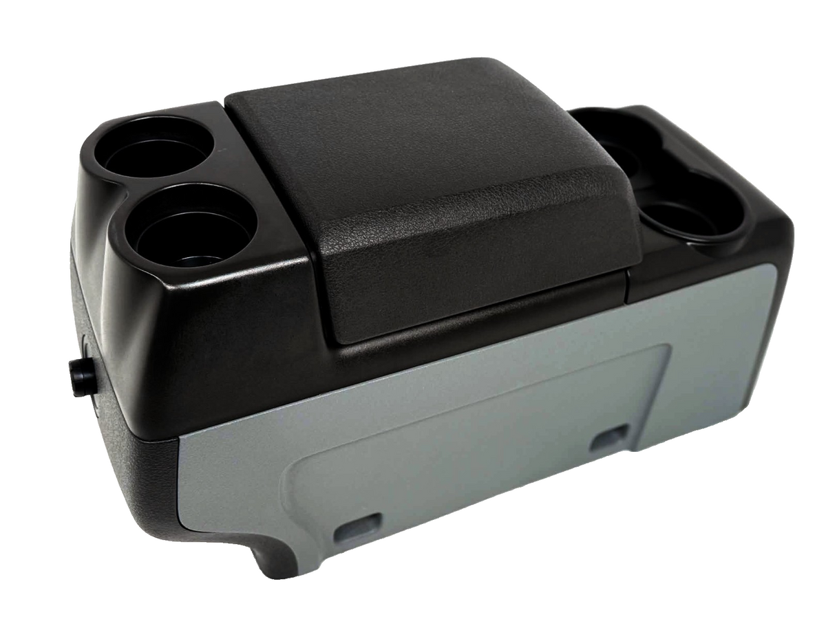 2009 - 2014 Ford F150 Center Console w/ Armrest Storage & Cupholders, Gray Black