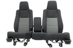 1998 - 2009 Ford Ranger Seats, 60-40 Split Bench, Black Gray Cloth, Extended Cab