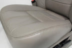 2008-2010 Ford Super Duty Front Seats, Power Stone Gray Leather Lumbar OEM