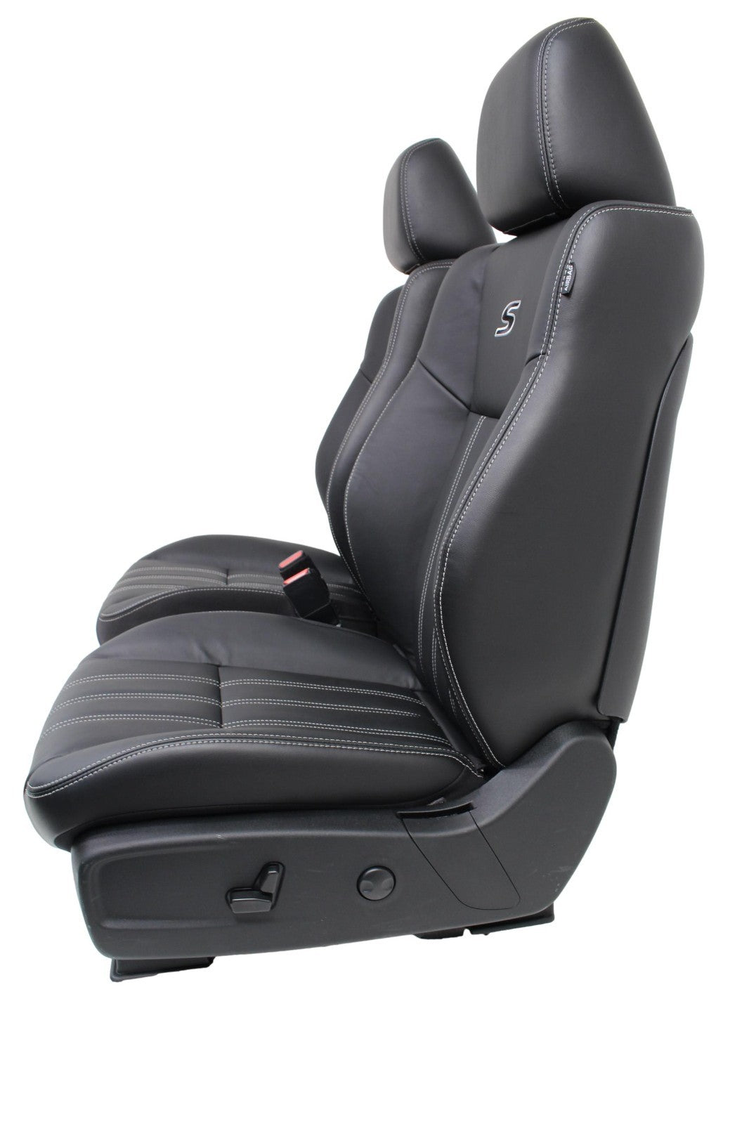 2011 - 2023 Chrysler 300 S Black Leather Front Seats, White Stitching, Heated