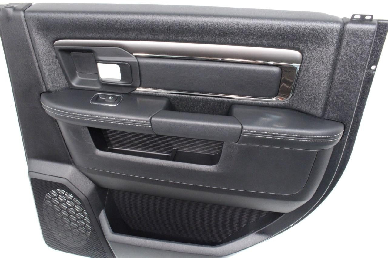 2013 - 2018 DS Ram Door Panels, Crew Cab Laramie Black w/ Switches OEM Mint