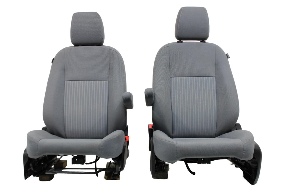 2015 - 2024 Ford Transit Front Seats, Gray Cloth w/ 10-Way Power Driver Seat