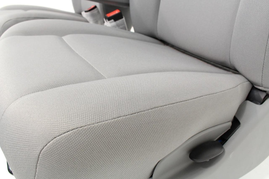 Ford Econoline Front Bucket Seats, Gray Cloth w/ Folding Armrests, Fits 1997+