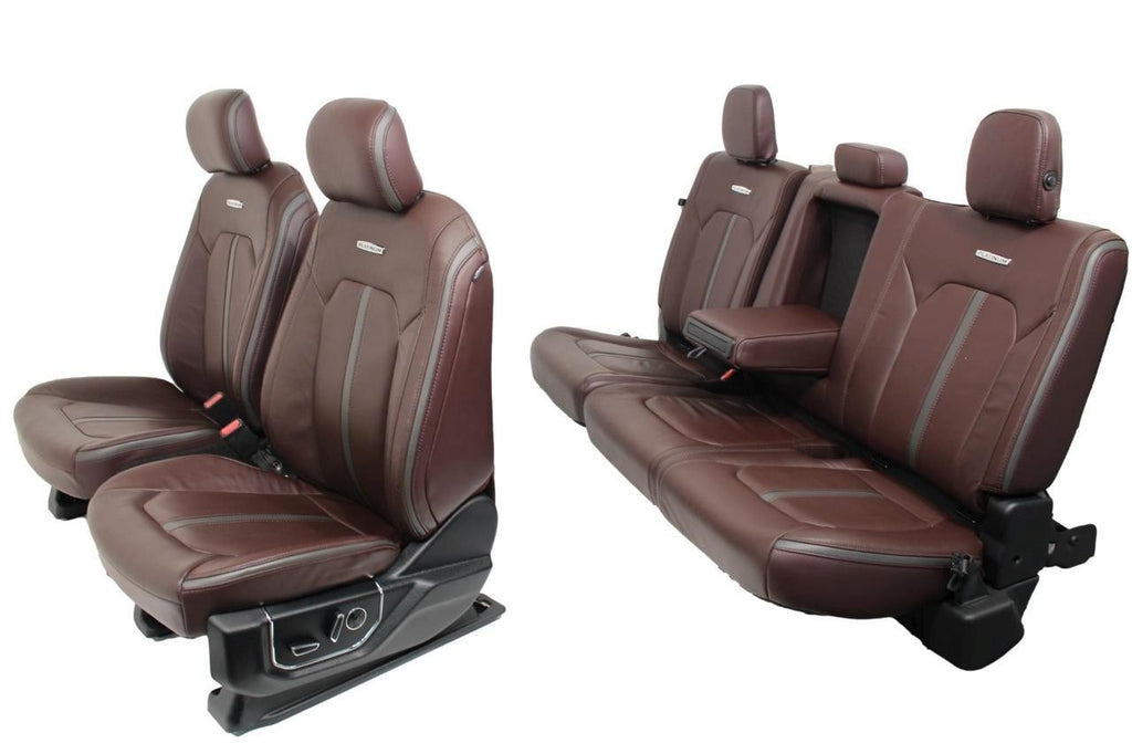 2015 - 2022 Ford F150 Super Duty Platinum Seats Set, Brunello Leather Heat Cool