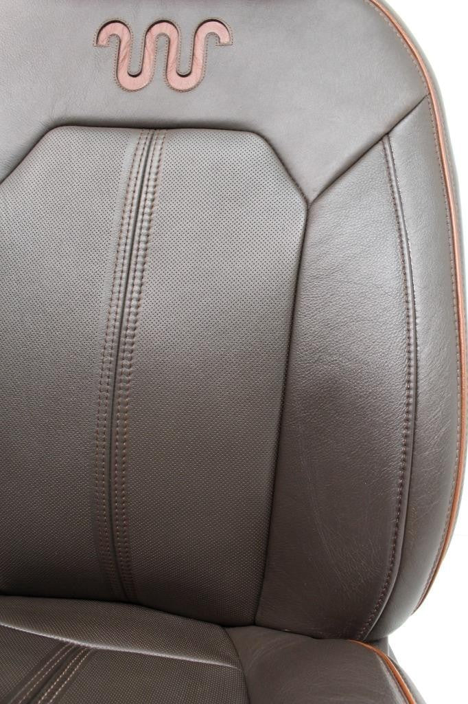 2015-2022 Ford F150 Super Duty Seats Set, King Ranch Java Brown Leather Crew Cab