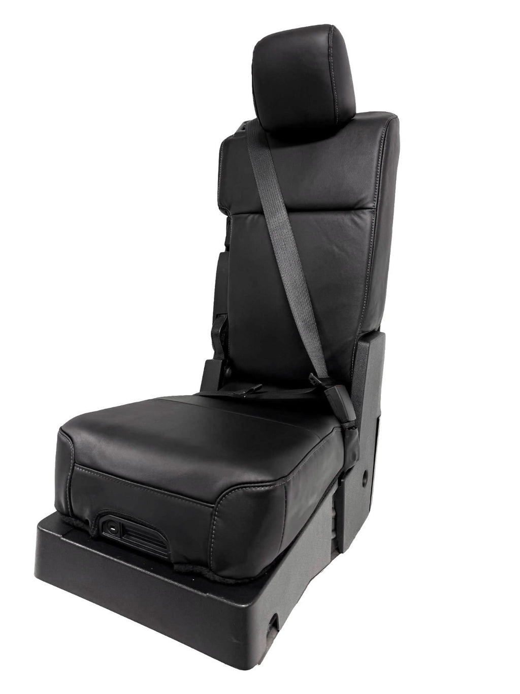2015-2025 F150 Super Duty Console → Jump Seat Conversion Kit Black Leather Gray