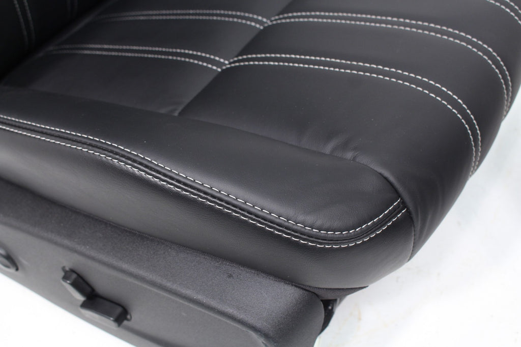 2011 - 2023 Chrysler 300 S Black Leather Front Seats, White Stitching, Heated