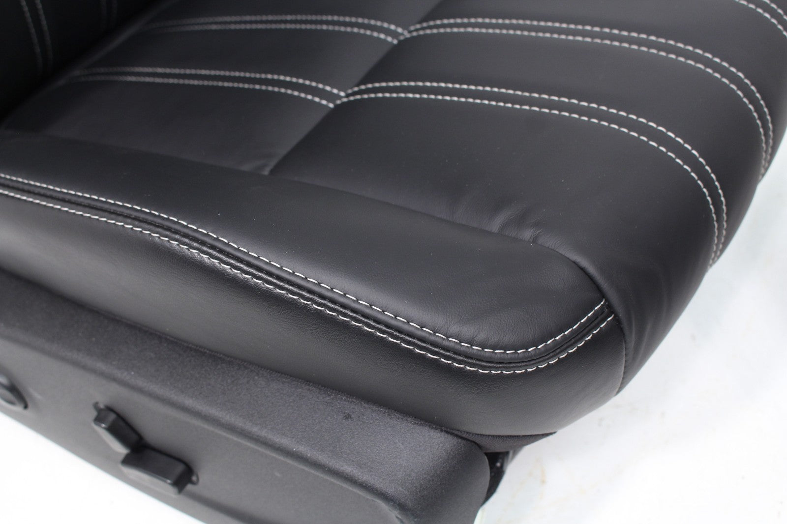 2011 - 2023 Chrysler 300 S Black Leather Front Seats, White Stitching, Heated