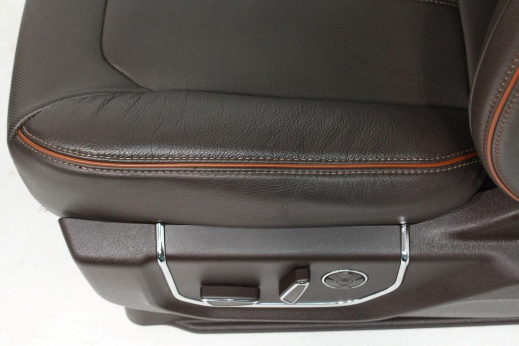 2015 - 2022 Ford F150 Super Duty Front Seats, King Ranch Java Brown Leather