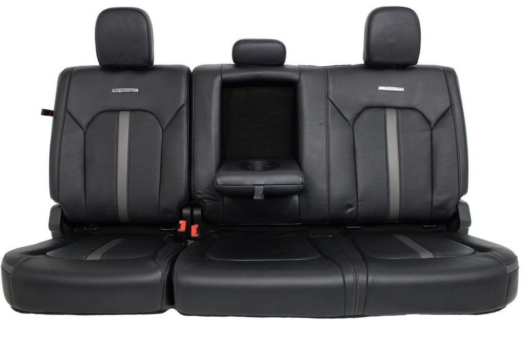 2015 - 2022 Ford Super Duty Platinum Rear Seats, Crew Cab Black Leather Heat OEM