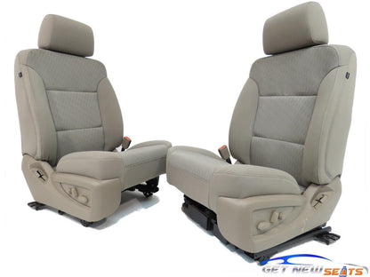 2014 - 2019 Chevrolet Silverado & GMC Sierra Tan Cloth Powered Front Seats