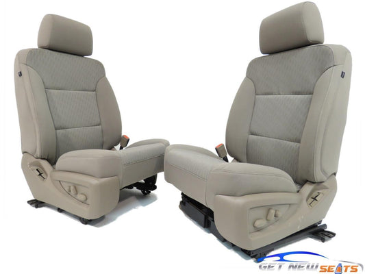 2014 - 2019 Chevrolet Silverado & GMC Sierra Tan Cloth Powered Front Seats