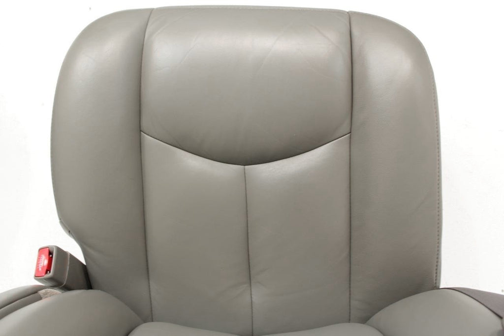 1999-2007 Sierra Silverado Heated Power Leather Seats Pewter Gray, 2-Way Lumbar