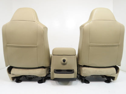 Ford Super Duty Tan Leather Heated Front & Rear Seats F250 F350 F450 F550 F650