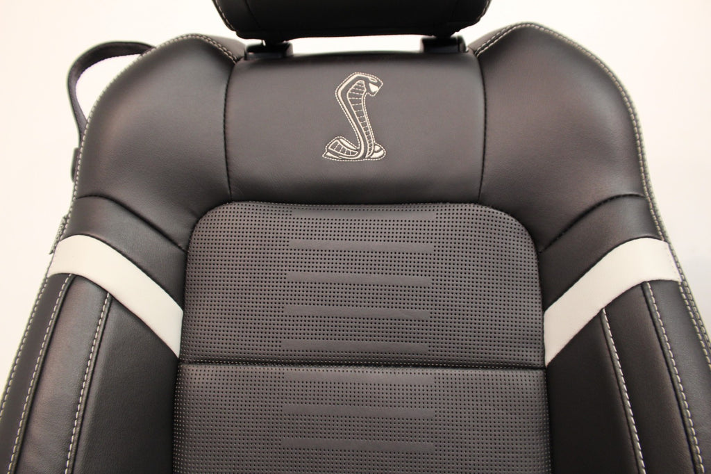 2015-2023 Ford Mustang Seats Set, Shelby GT500 Coupe Black Leather Heated Cooled