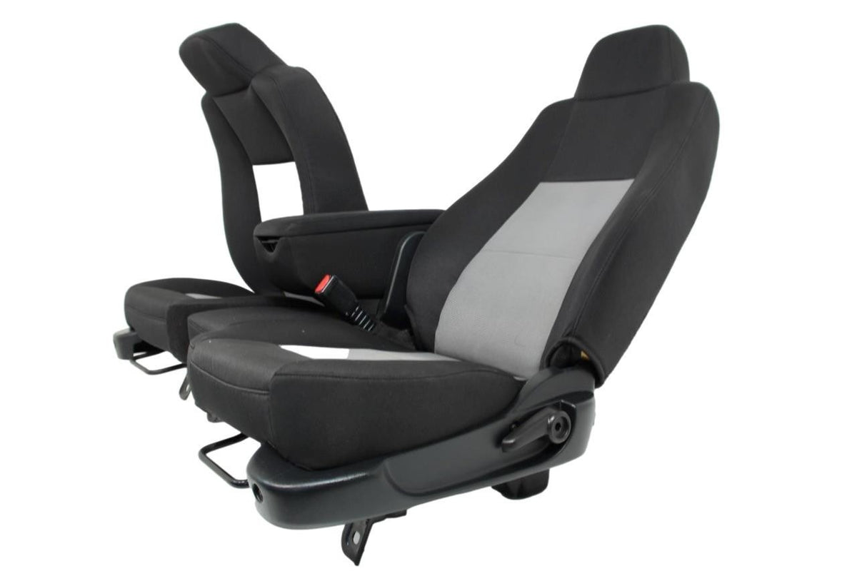 1998 - 2009 Ford Ranger Seats, Regular Cab 60-40 Split Bench, Black Gray Cloth