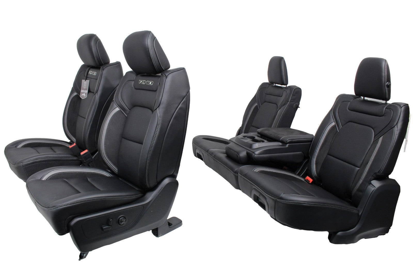 2019 - 2025 Ram 1500 Seats, Crew Cab Set, RHO Black Leather, Heated Cool Massage