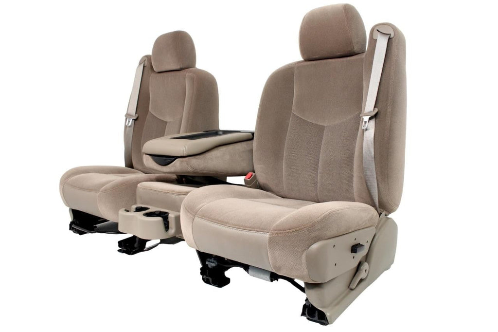 1999 - 2006 Sierra Silverado Front Seats, Power Tan Cloth Split Bench w Jumpseat