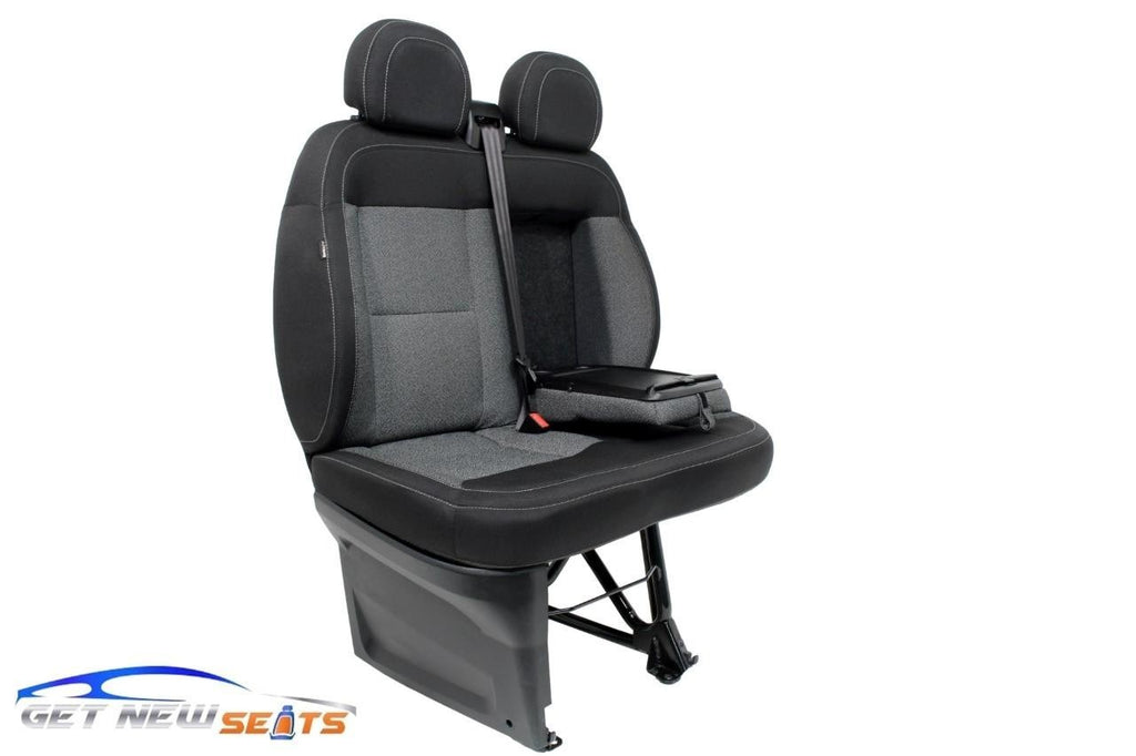 14 - 26 Ram ProMaster Front Passenger Bench Seat Gray Black Cloth OEM 6TH95LXBAA