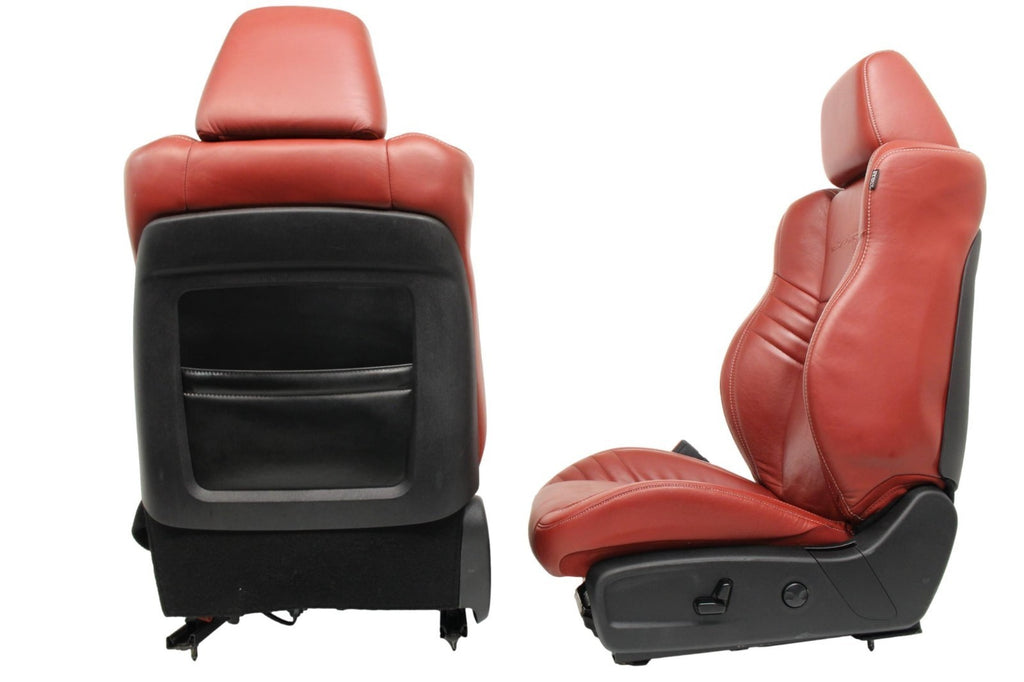 11-23 Dodge Charger SRT Seats, Demonic Red Laguna Leather OEM w/ Power Heat Cool