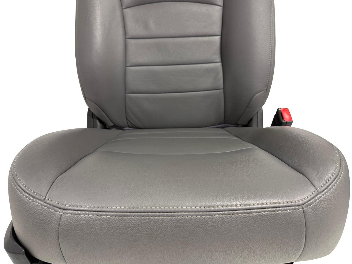 2009 - 2018 Dodge Ram Seats Set Crew Cab, Alea Gray Leather w/ OEM Power Driver