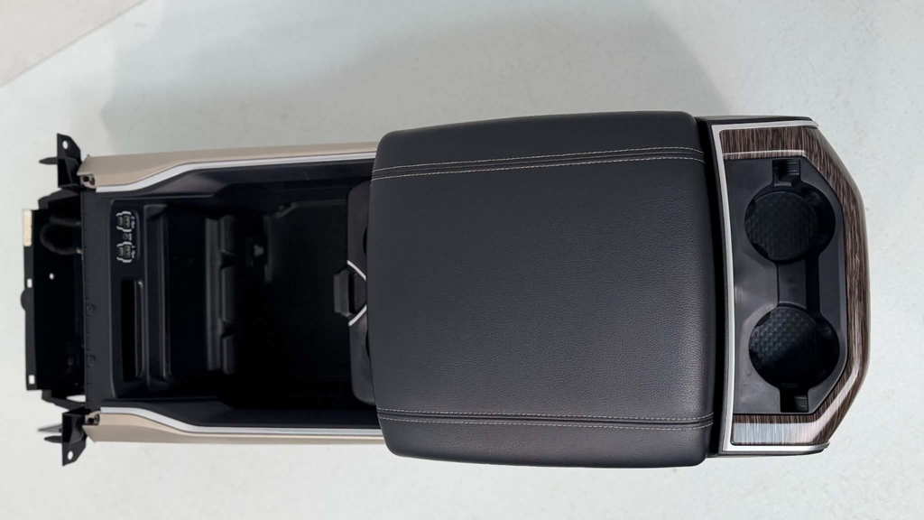 2019 - 2026 DT Ram 1500 Center Console, Black Leather, Light Bronze Trim