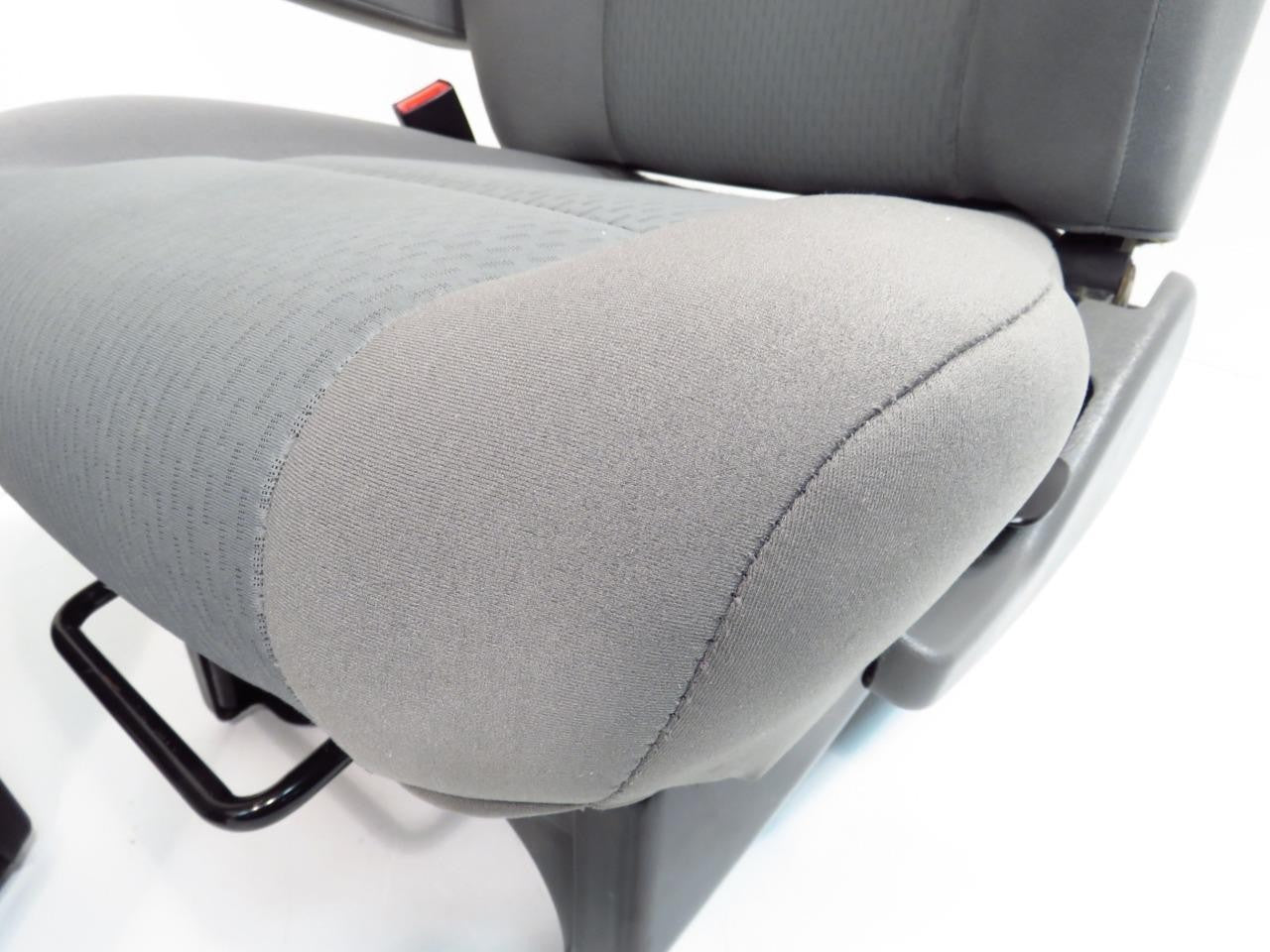 Ford Econoline Front Bucket Seats, Gray Cloth w/ Folding Armrests, Fits 1992+