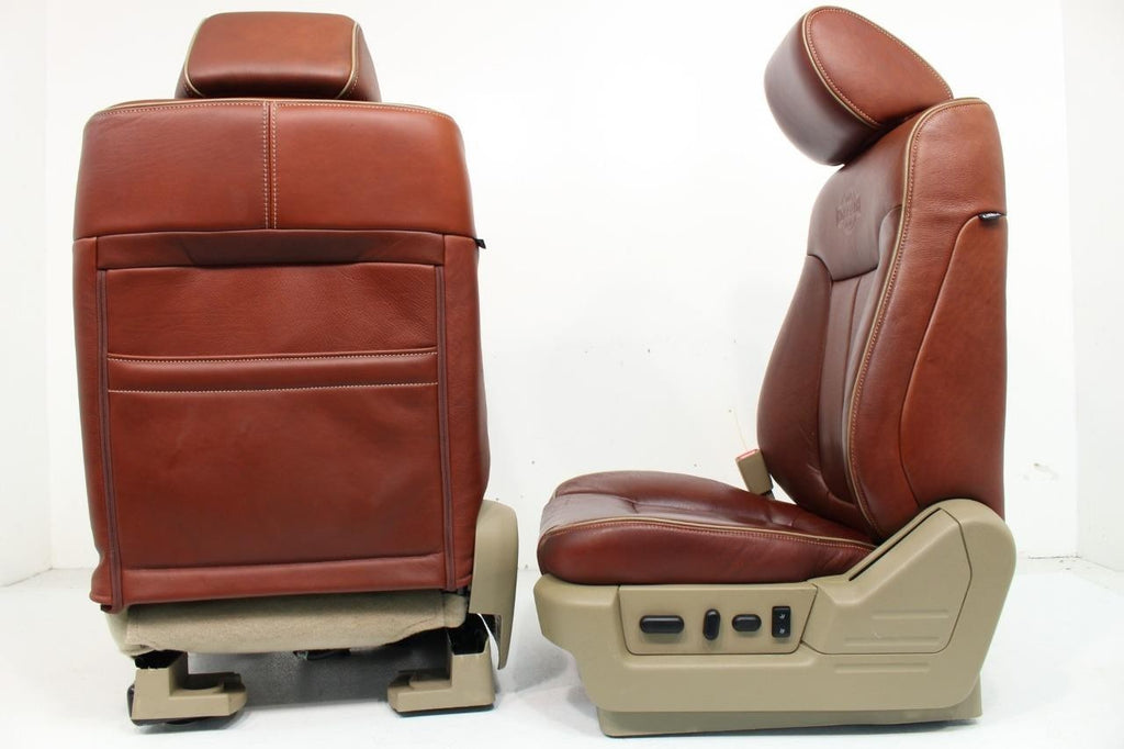 2009 - 2014 Ford F150 King Ranch Seats, Front & Rear, Leather Heated Cool Brown