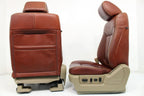 2009 - 2014 Ford F150 King Ranch Seats, Front & Rear, Leather Heated Cool Brown