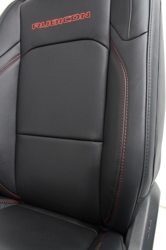 18 - 26 Jeep JL JLU JT Wrangler Front Seats, Rubicon Black Nappa Leather w/ Red