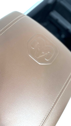 2019 - 2026 Ram 2500 3500 HD Center Console, Brown Leather w/ Logo