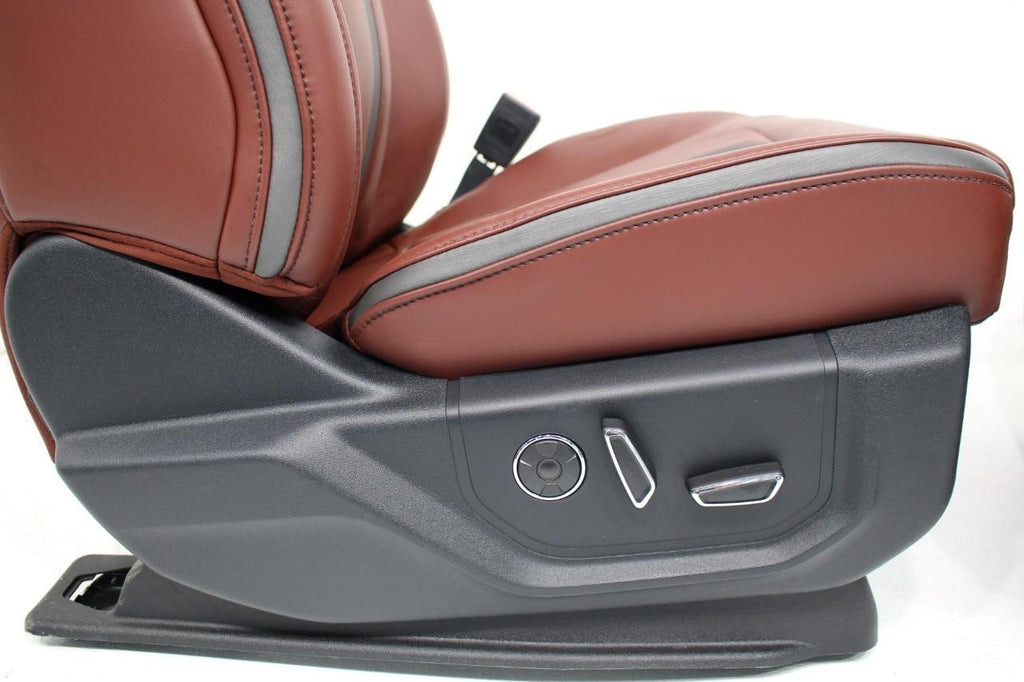 2018 - 2020 Ford F150 & Super Duty Platinum Seats Set, Dark Marsala Leather OEM