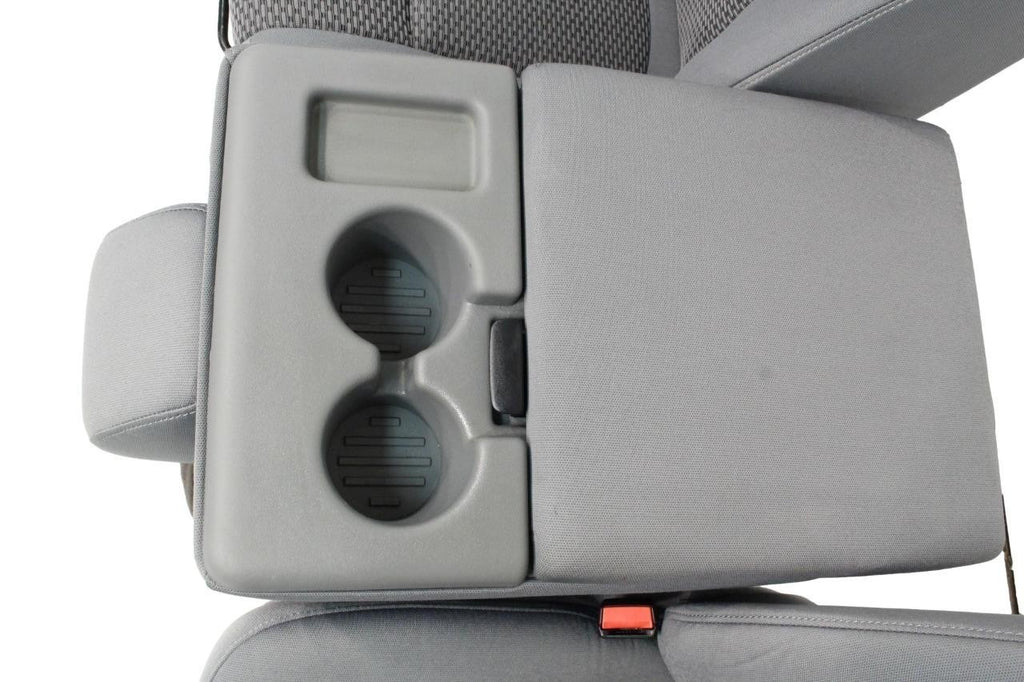 1999 - 2016 Ford Super Duty Front Seats, XL Steel Gray Cloth Bench w/ Jumpseat