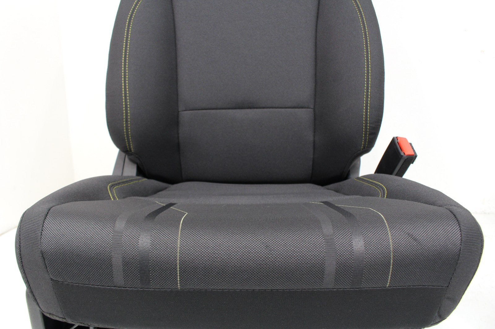 2015+ Ford F150 & Super Duty Seats, Manual STX Black Cloth w/ Lime Green Stitch